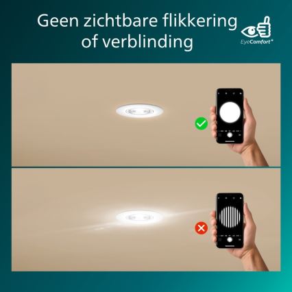 Philips - Set van 3 dimbare LED-inbouwspots CILANTRO LED/5W/230V 2700K zwart