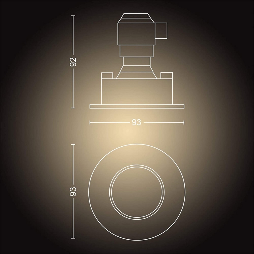 Philips - SET van 3x dimbare LED-badkamerlamp Hue ADORE 1xGU10/5W/230V IP44 + afstandsbediening