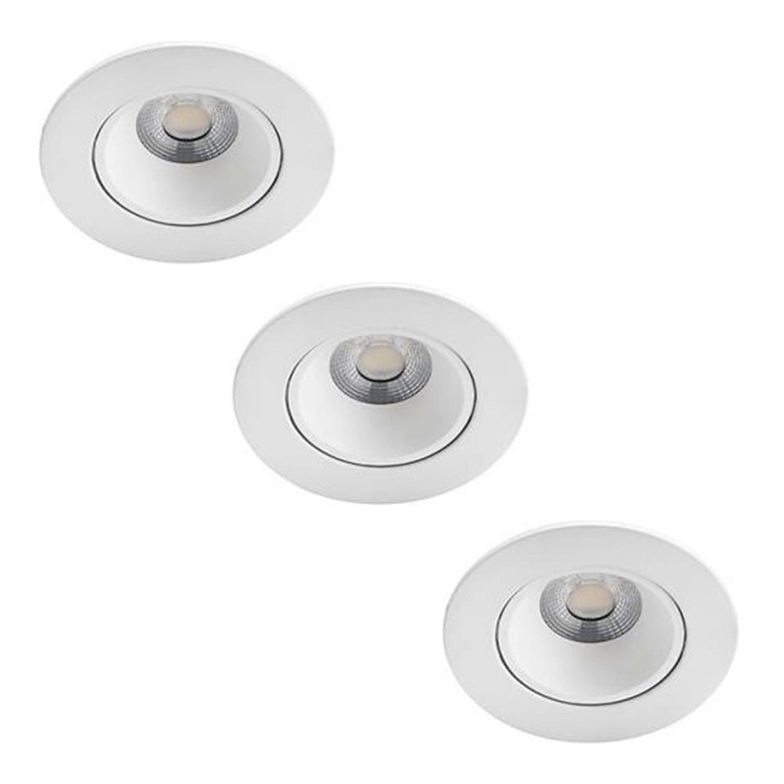 Philips - SET van 3 dimbare LED inbouwspots voor badkamer ABROSA LED/9W/230V IP44