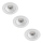 Philips - SET van 3 dimbare LED inbouwspots voor badkamer ABROSA LED/9W/230V IP44