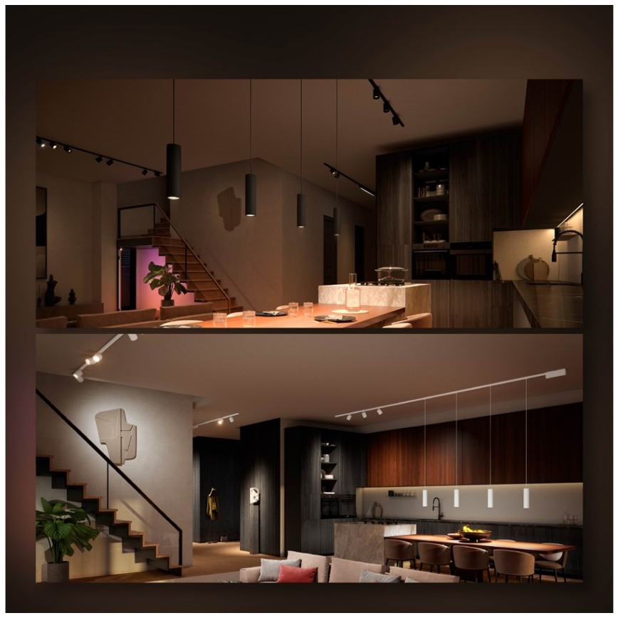 Philips - SET 3x LED RGB dimbare hanglamp aan kabel voor het Hue-railsysteem PERIFO LED RGB/15,6W/230V 2000-6500K