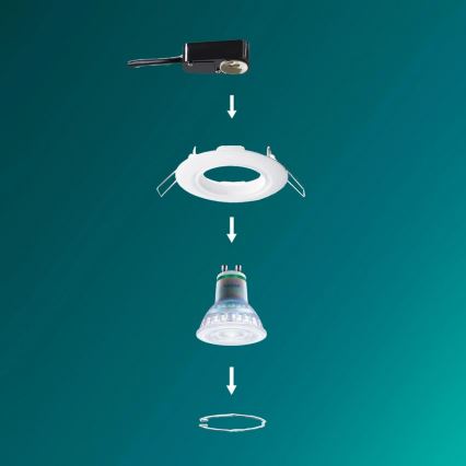 Philips - SET van 3 inbouwspots PERIDOT 1xGU10/7W/230V wit