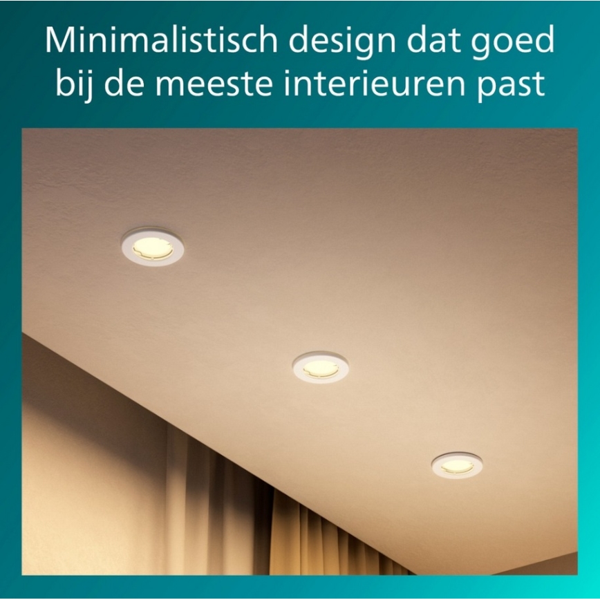 Philips - Set van 3 inbouwspots PERIDOT 1xGU10/7W/230V wit