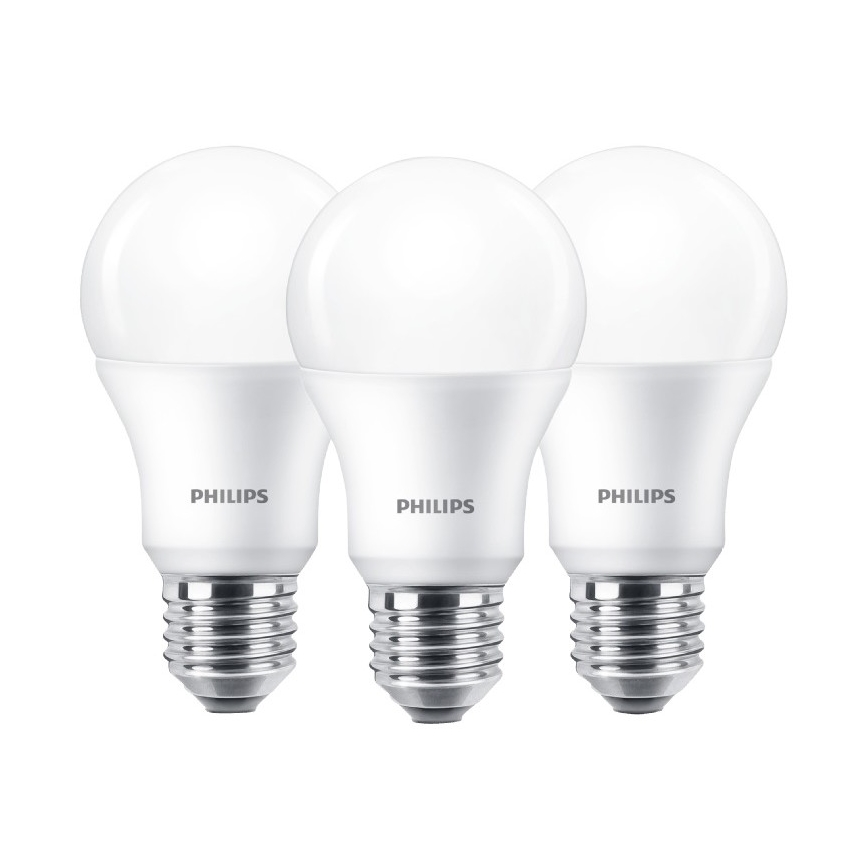 Philips - Set van 3x LED lampen E27 / 9W / 230V 2700K