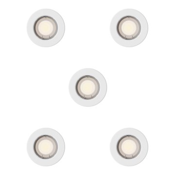 Philips - SET van 5 inbouwspots PERIDOT 1xGU10/7W/230V wit