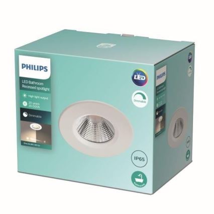 Philips - Spot à intensité variable LED salle de bain LED/5,5W/230V 2700K IP65