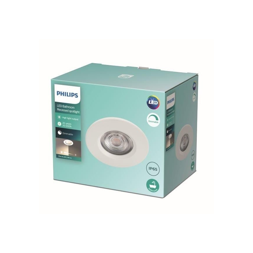 Philips - Spot à intensité variable LED salle de bain LED/5W/230V 2700K IP65