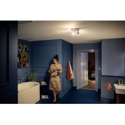 Philips - Spot à intensité variable LED salle de bain Hue ADORE 3xGU10/5W/230V IP44 + télécommande