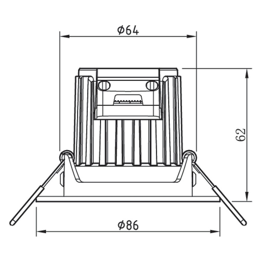 Philips - Spot à intensité variable salle de bain ABROSA 1xLED/9W/230V IP44