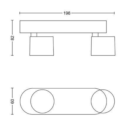 Philips - Spot à intensité variable 2xLED/4,5W/230V