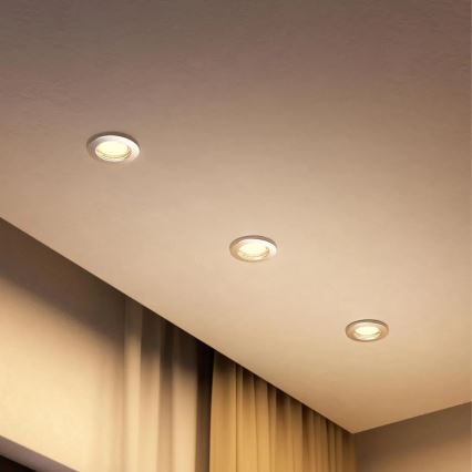 Philips - Spot encastré LED RGBW PERIDOT dimmable 1xGU10/6,5W/230V 2700-6500K argenté