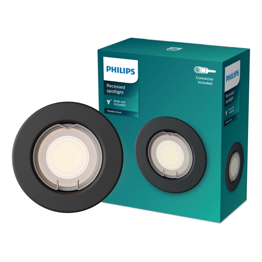 Philips - Spot encastrable LED RGBW à intensité variable PERIDOT 1xGU10/6,5W/230V 2700-6500K noir