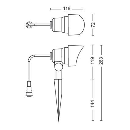 Philips - Spot extérieur LED/24W/230V 2700K IP44