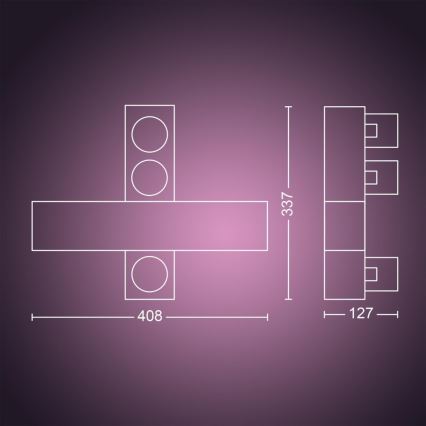 Philips - Spot LED RGBW à intensité variable Hue CENTRIS LED/25W/230V + 3xGU10/5,7W