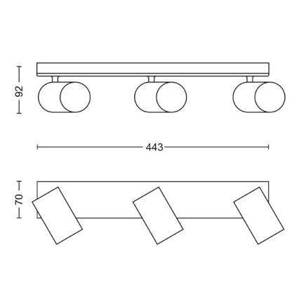 Philips - Spot  KOSIPO 3xGU10/5,5W/230V wit