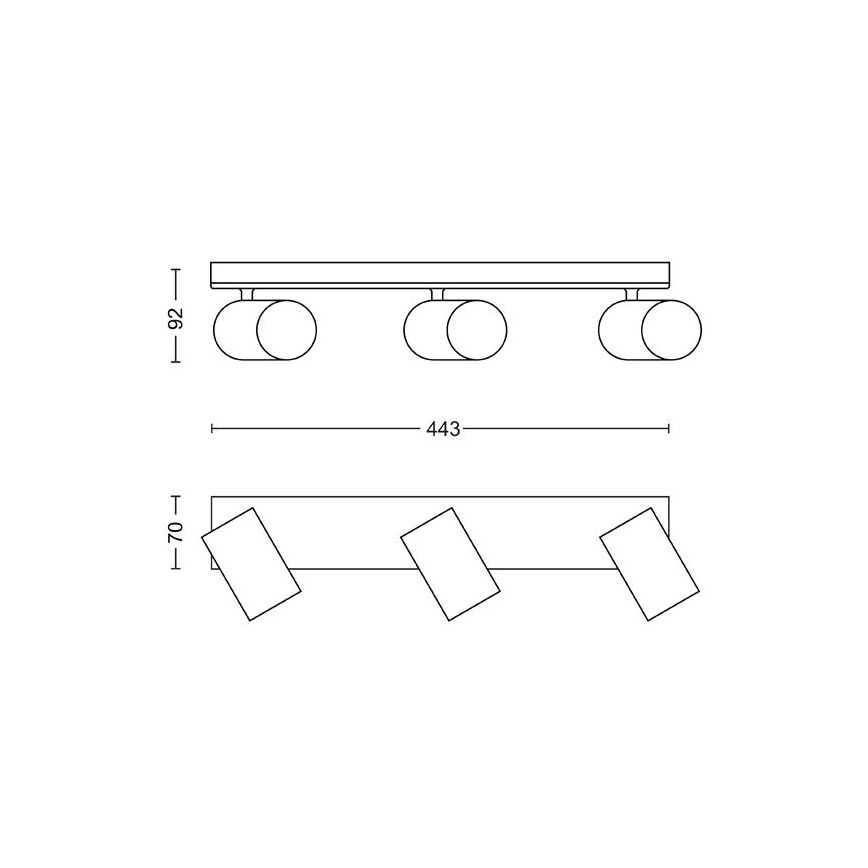 Philips - Spot  KOSIPO 3xGU10/5,5W/230V wit