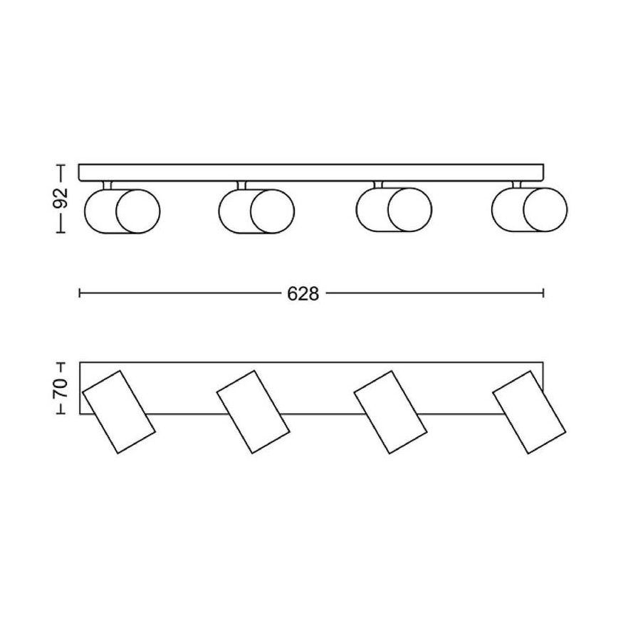 Philips - Spot 4xGU10/5,5W/230V