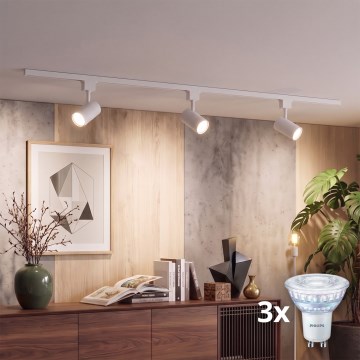 Philips - Spot LED dimmable pour système sur rail EASYLINK 3xGU10/7W/230V 2200-2700K 1m blanc