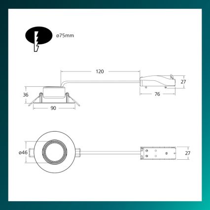 Philips - Spot encastré LED dimmable CILANTRO LED/5W/230V 2700K blanc