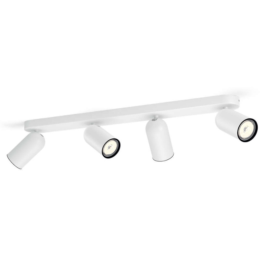 Philips - Spot LED RGBW dimmable PONGEE 4xGU10/4,8W/230V 3000K blanc + télécommande
