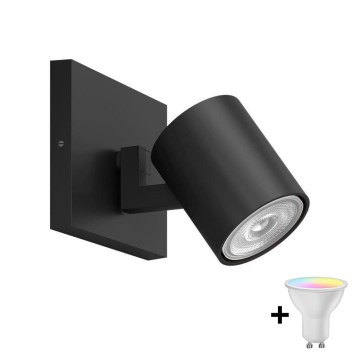 Philips - Spot LED RGBW dimmable RUNNER 1xGU10/6,5W/230V 2700-6500K noir