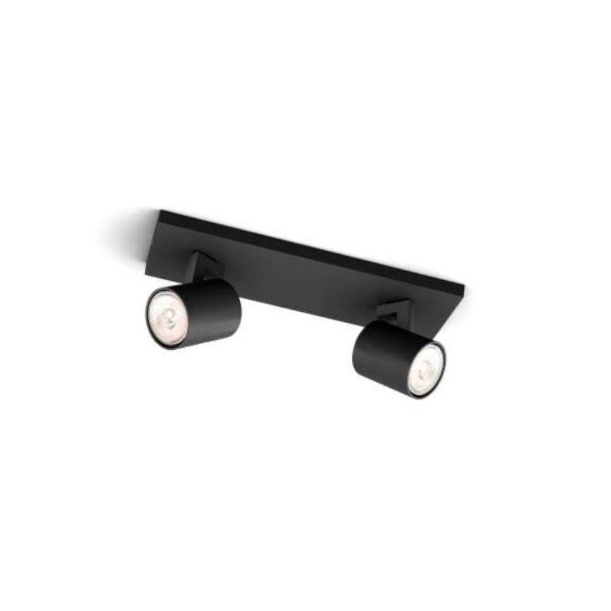 Philips - Spot LED RGBW dimmable RUNNER 2xGU10/6,5W/230V 2700-6500K noir