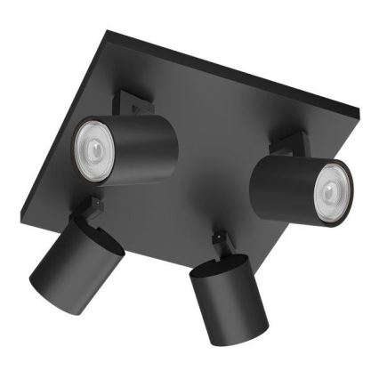 Philips - Spot LED RGBW dimmable RUNNER 4xGU10/6,5W/230V 2700-6500K noir