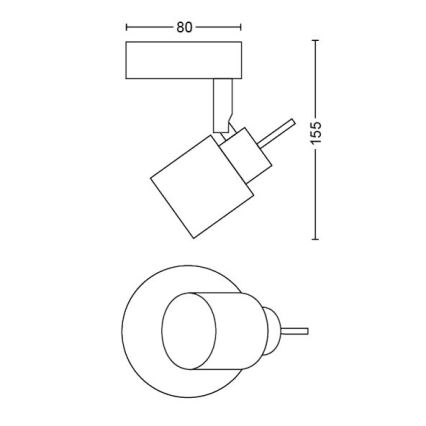 Philips - Spot 1xGU10/35W/230V zwart