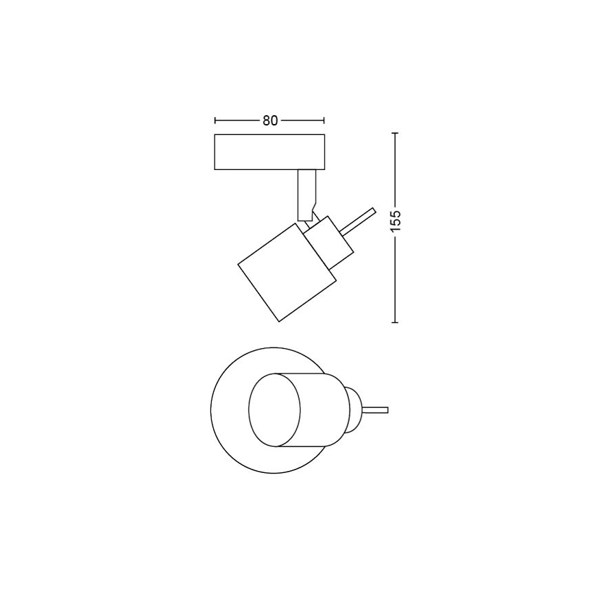 Philips - Spot 1xGU10/35W/230V zwart