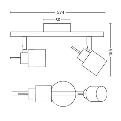 Philips - Spot 2xGU10/35W/230V blanc