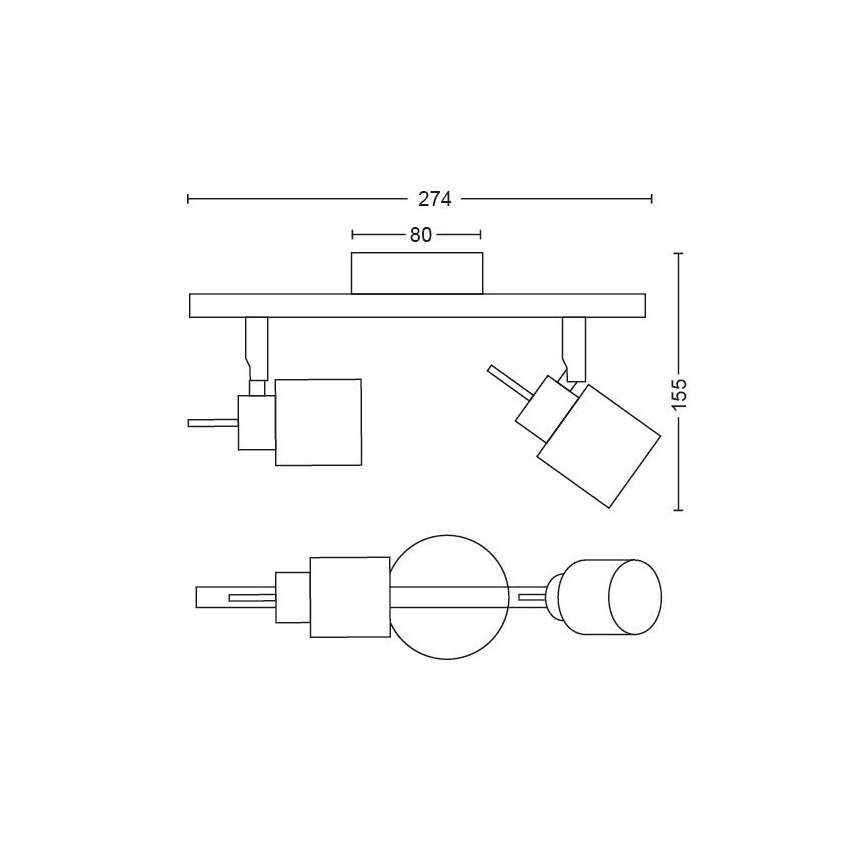 Philips - Spot 2xGU10/35W/230V wit