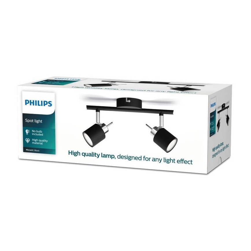 Philips - Spot 2xGU10/35W/230V zwart