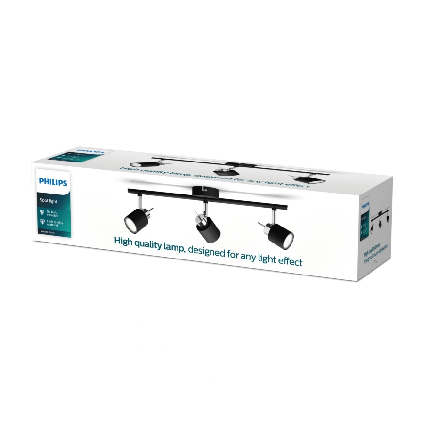 Philips - Spot 3xGU10/35W/230V noir