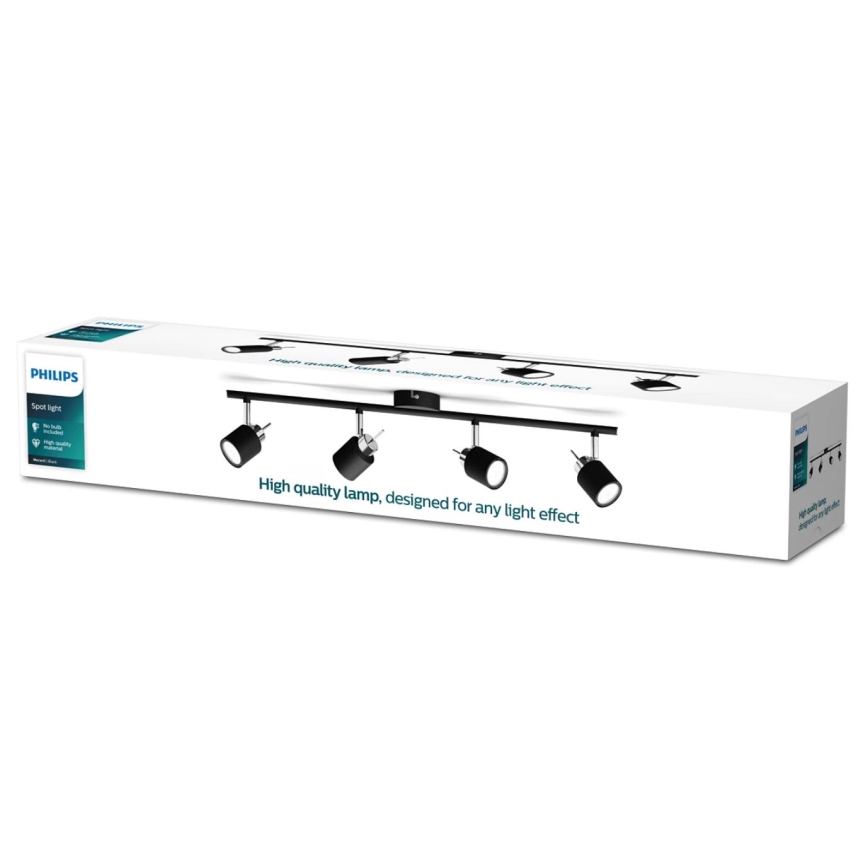 Philips - Spot 4xGU10/35W/230V zwart
