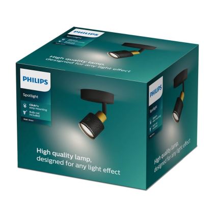 Philips - Spot NIALL 1xGU10/5W/230V zwart/messing
