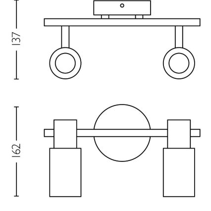 Philips - Spot PALMS 2xE14/25W/230V