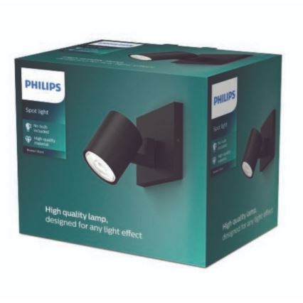 Philips - Spot  RUNNER 1xGU10/20W/230V zwart