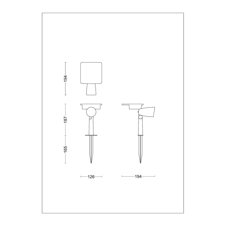 Philips - Spot solaire ASHLYN LED/1,4W/3,7V 2700K IP44
