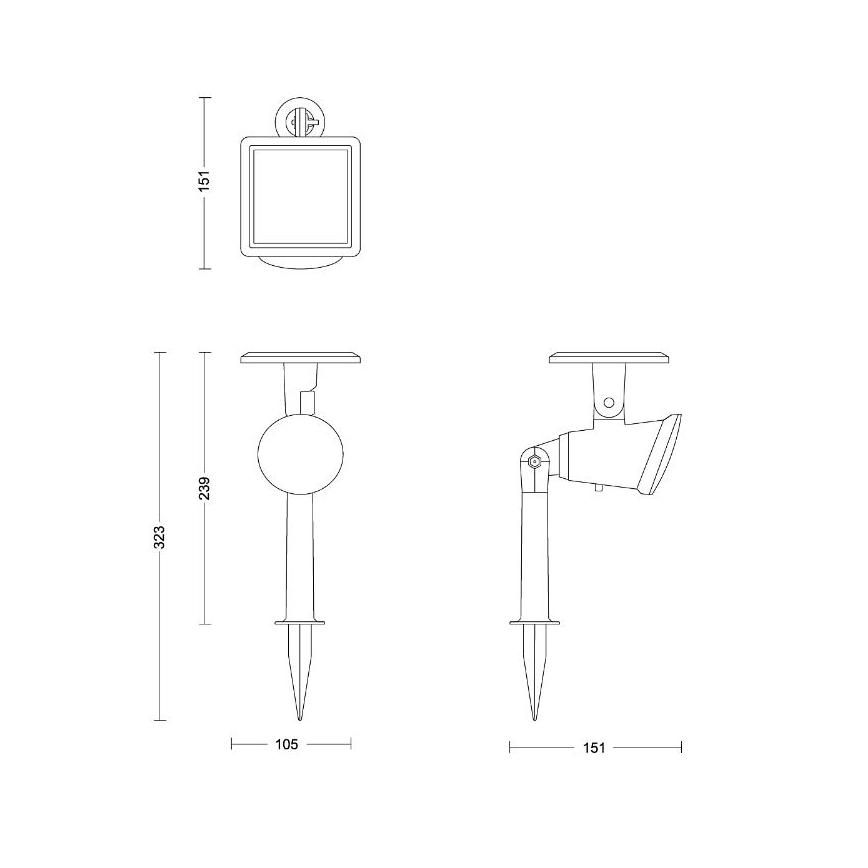 Philips - Spot solaire JIVIX LED/1,4W/3,7V IP44