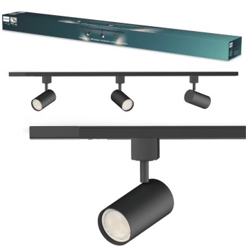 Philips - Spot sur rail EASYLINK 3xGU10/7W/230V 1m noir