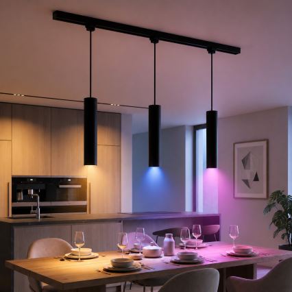Philips - LED RGBW suspension dimmable sur câble pour système de rails EASYLINK HUE 3xGU10/4,7W/230V 2200-6500K 1m noir