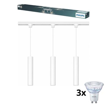 Philips - Suspension LED dimmable sur câble pour système de rails EASYLINK 3xGU10/7W/230V 1m blanc