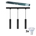 Philips - suspension LED dimmable sur câble pour système sur rail EASYLINK 3xGU10/7W/230V 2200-2700K 1m noir
