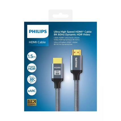 Philips SWV9115/10 - Câble HDMI 1,5m gris