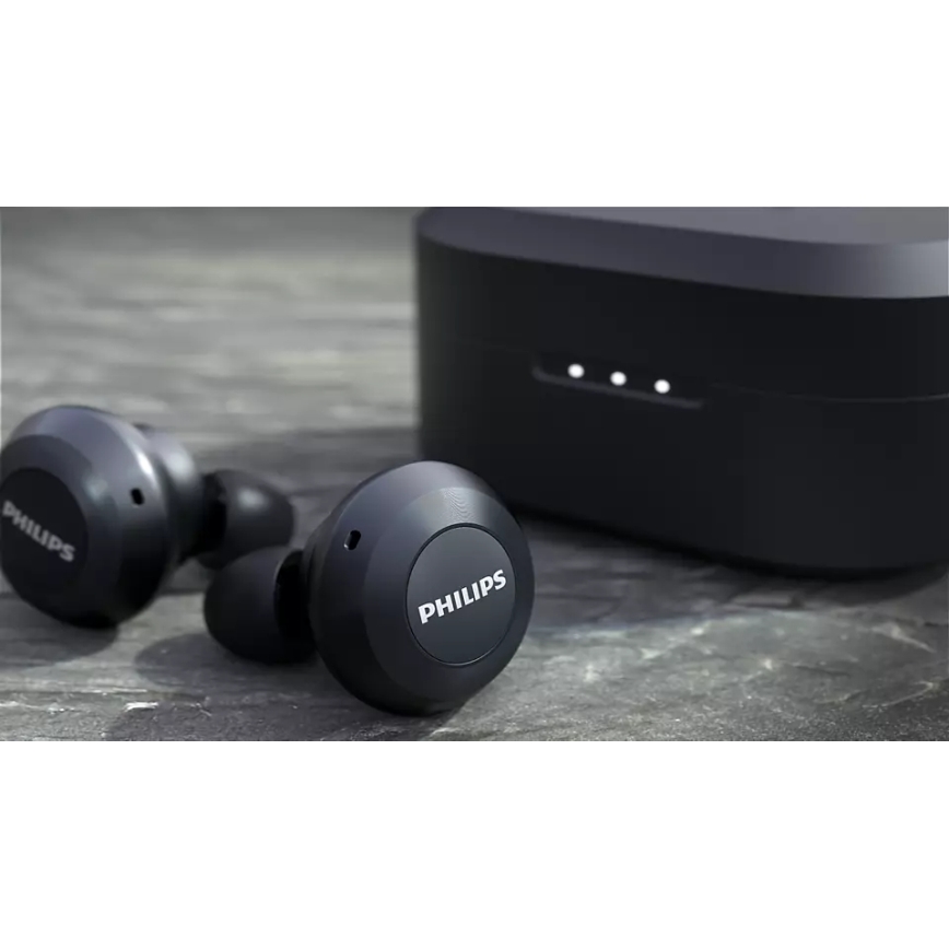 Philips TAT8505BK/00 - Draadloze hoofdtelefoons IPX4 2x 55 mAh + 560 mAh zwart
