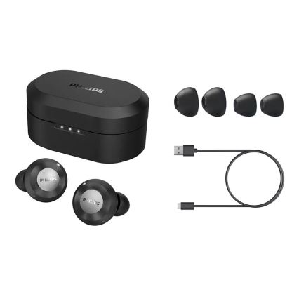 Philips TAT8505BK/00 - Draadloze hoofdtelefoons IPX4 2x 55 mAh + 560 mAh zwart