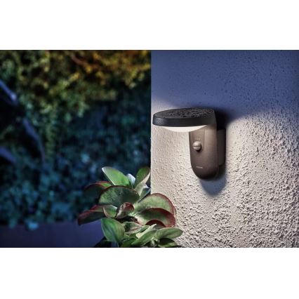 Philips - LED Solarlamp voor aan de muur met bewegings- en schemersensor LED/1,2W/4V 1800 mAh 3000K IP44