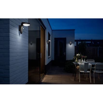 Philips - LED Solarlamp voor aan de muur met bewegings- en schemersensor LED/1,2W/4V 1800 mAh 3000K IP44