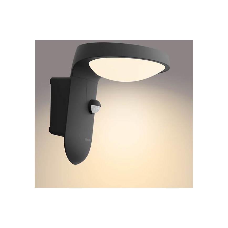 Philips - LED Solarlamp voor aan de muur met bewegings- en schemersensor LED/1,2W/4V 1800 mAh 3000K IP44