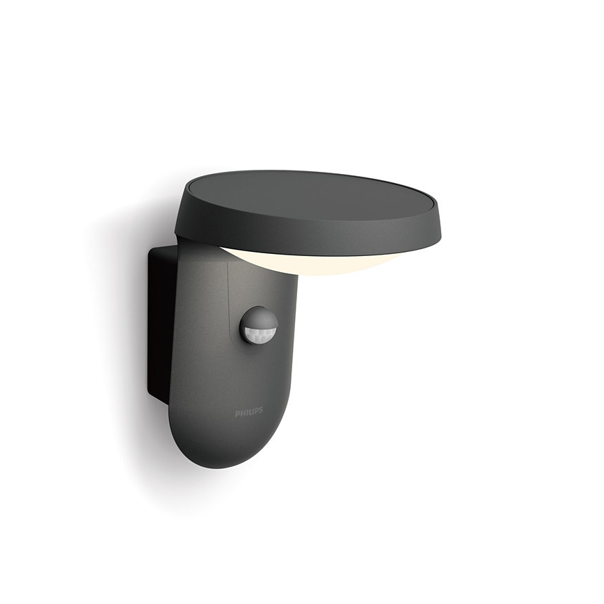 Philips - LED Solarlamp voor aan de muur met bewegings- en schemersensor LED/1,2W/4V 1800 mAh 3000K IP44